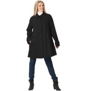 NWT Lands' End Black Coat Elegant and Timeless